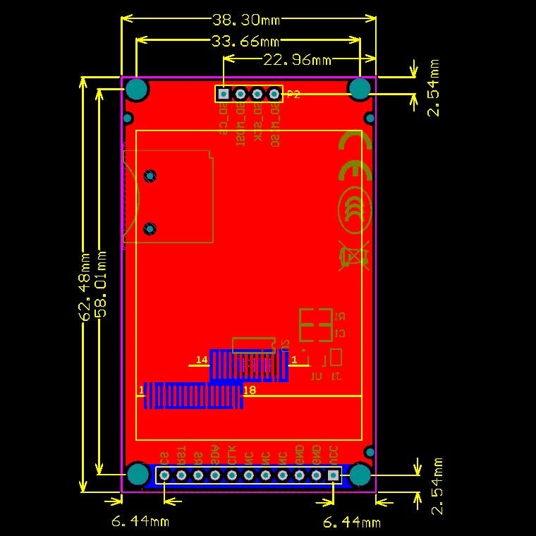 1.8 Inch Color TFT LCD Display Module 128x160 SPI ST7735 Driver (3.3V/5V)