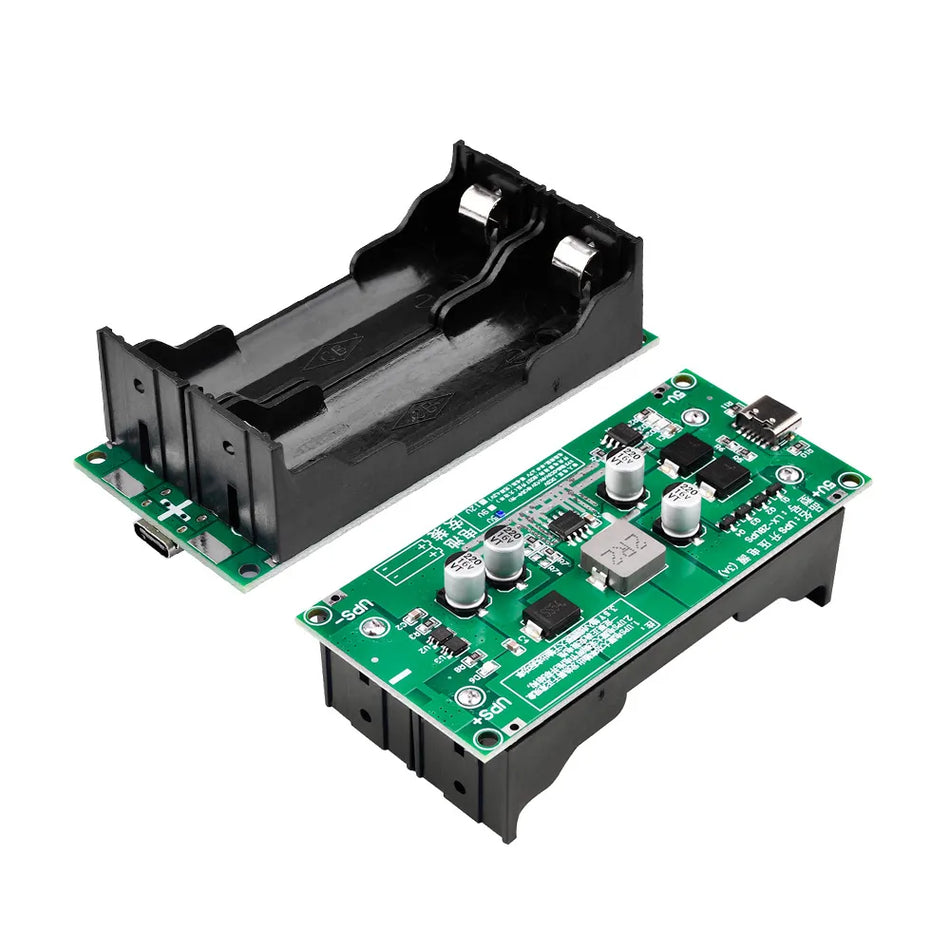 Type-C 15W 3A 18650 Lithium Battery Charger & UPS Module 5V Output