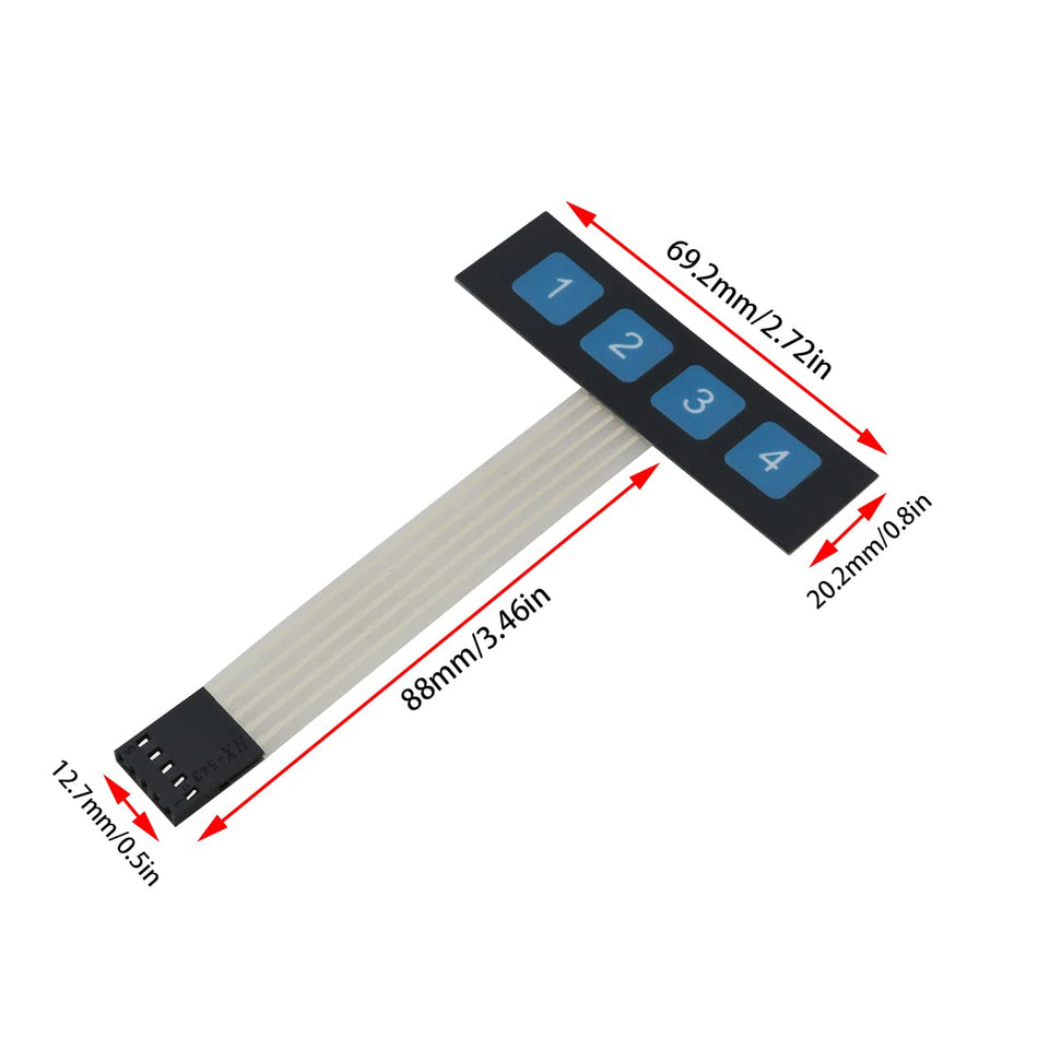 1x4 Matrix Membrane Keypad