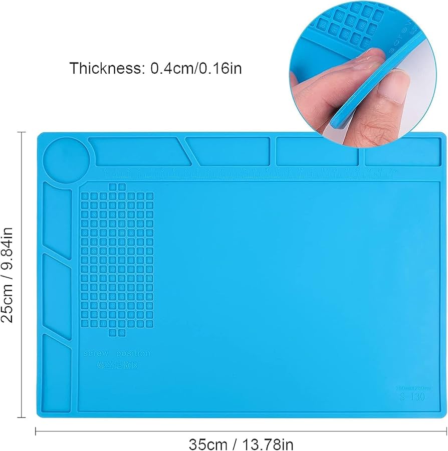 Heat Resistant Silicone Soldering & Repair Mat (25×35cm)