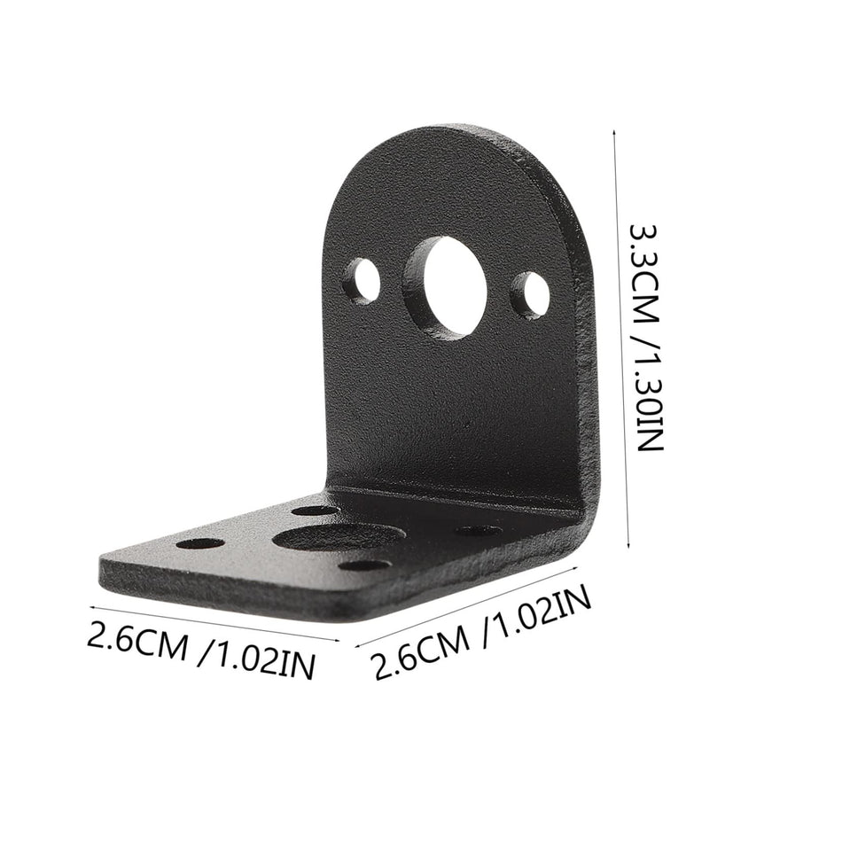Right Angle Mounting Bracket Black for 25mm DC Gear Motor