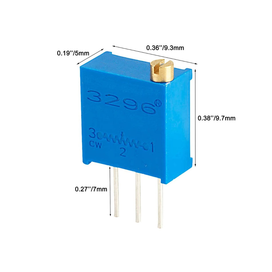 3296W Multi-Turn Trimmer Potentiometer (Variable Resistor) - Multiple Values