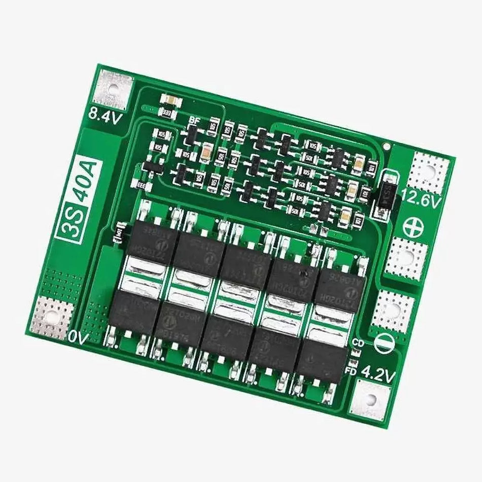 3S 40A 12.6V Balanced 18650 Li-ion BMS Protection Board
