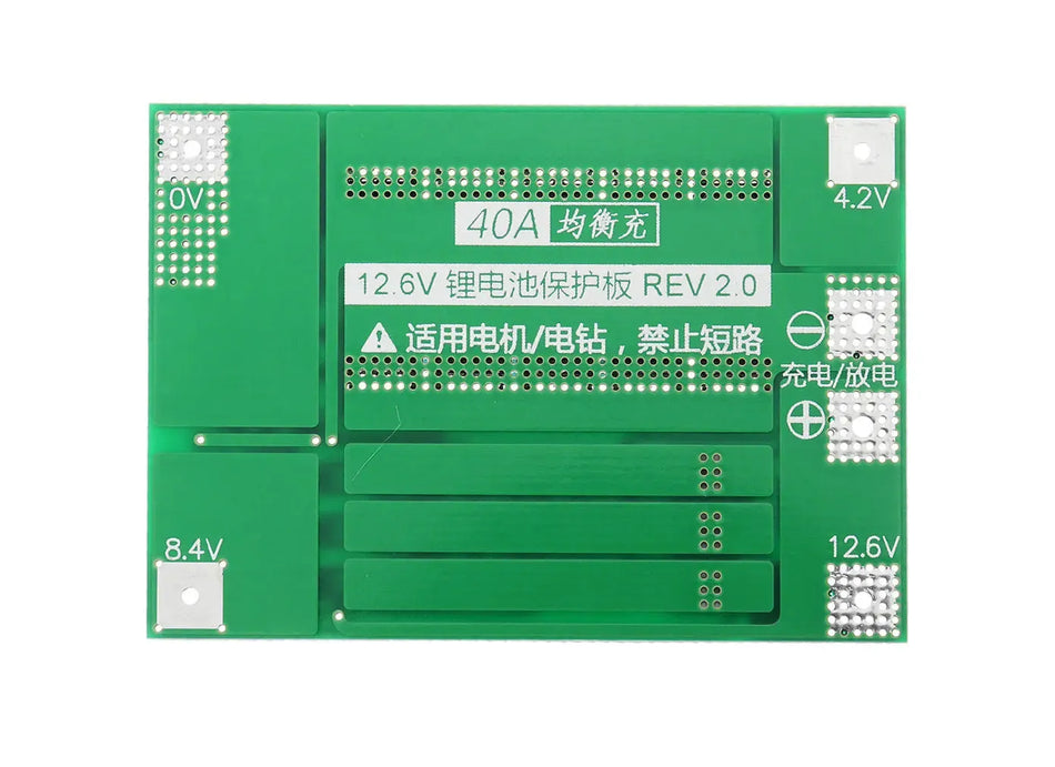 3S 40A 12.6V Balanced 18650 Li-ion BMS Protection Board