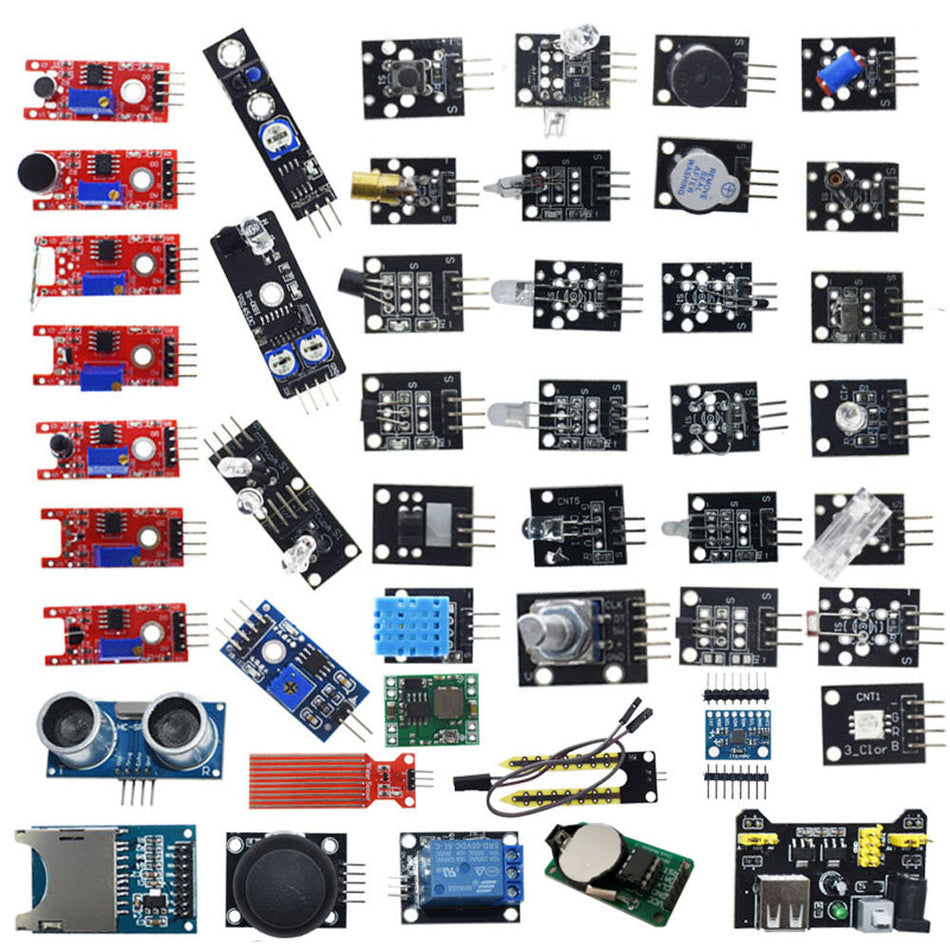 45-in-1 Sensor Module Ultimate Starter Kit (Arduino, ESP32 & Raspberry Pi Compatible)