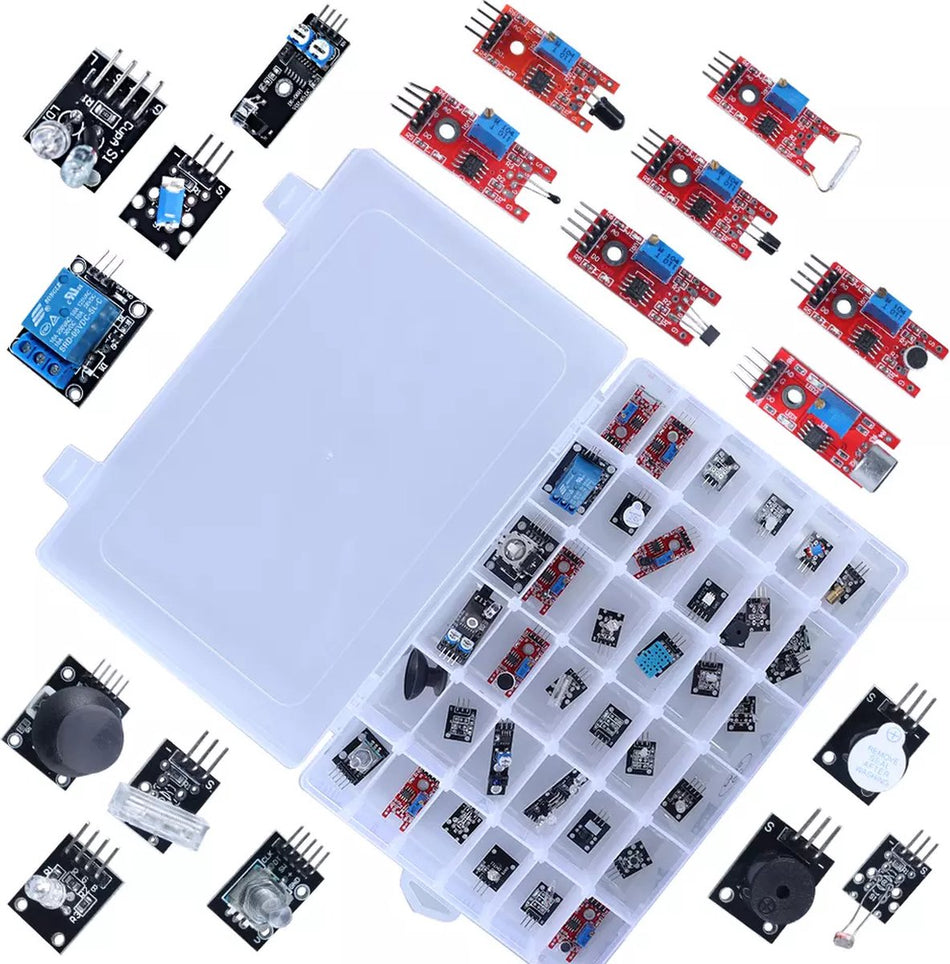 45-in-1 Sensor Module Ultimate Starter Kit (Arduino, ESP32 & Raspberry Pi Compatible)