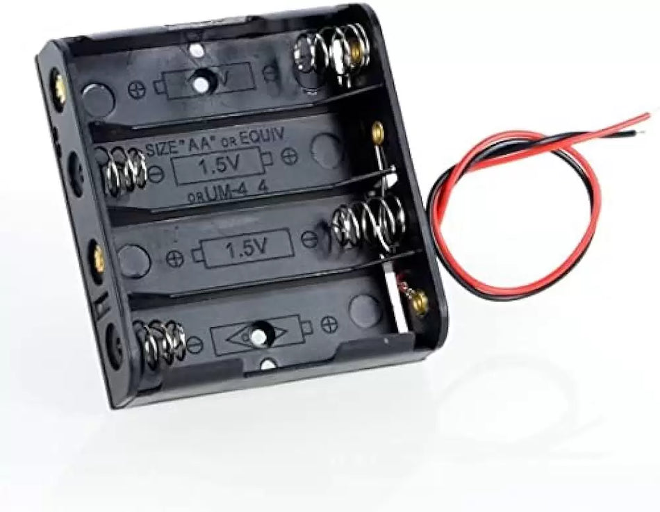 4 x AA Battery Holder with Bare Wire Leads (6V Power Pack)