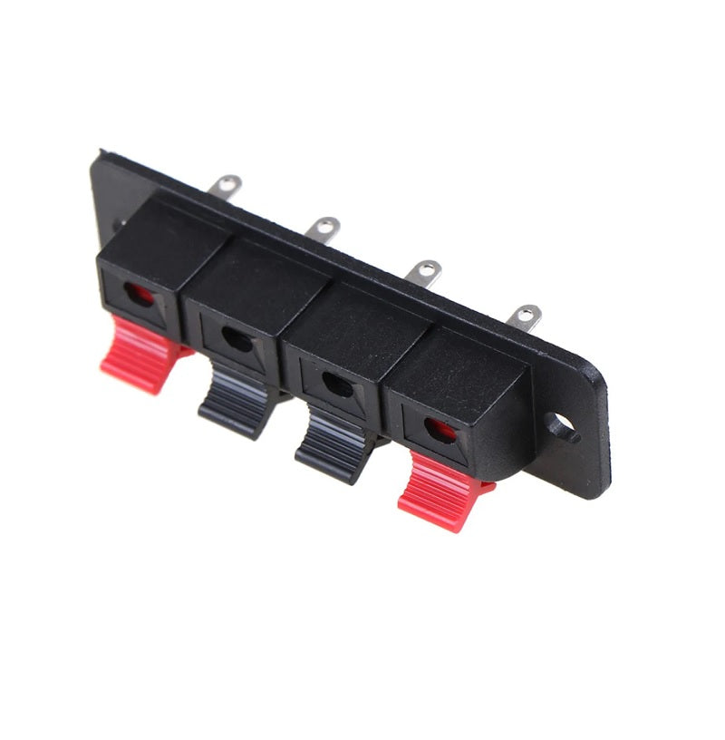 4 Terminal Push Type Speaker Terminal Connector Block