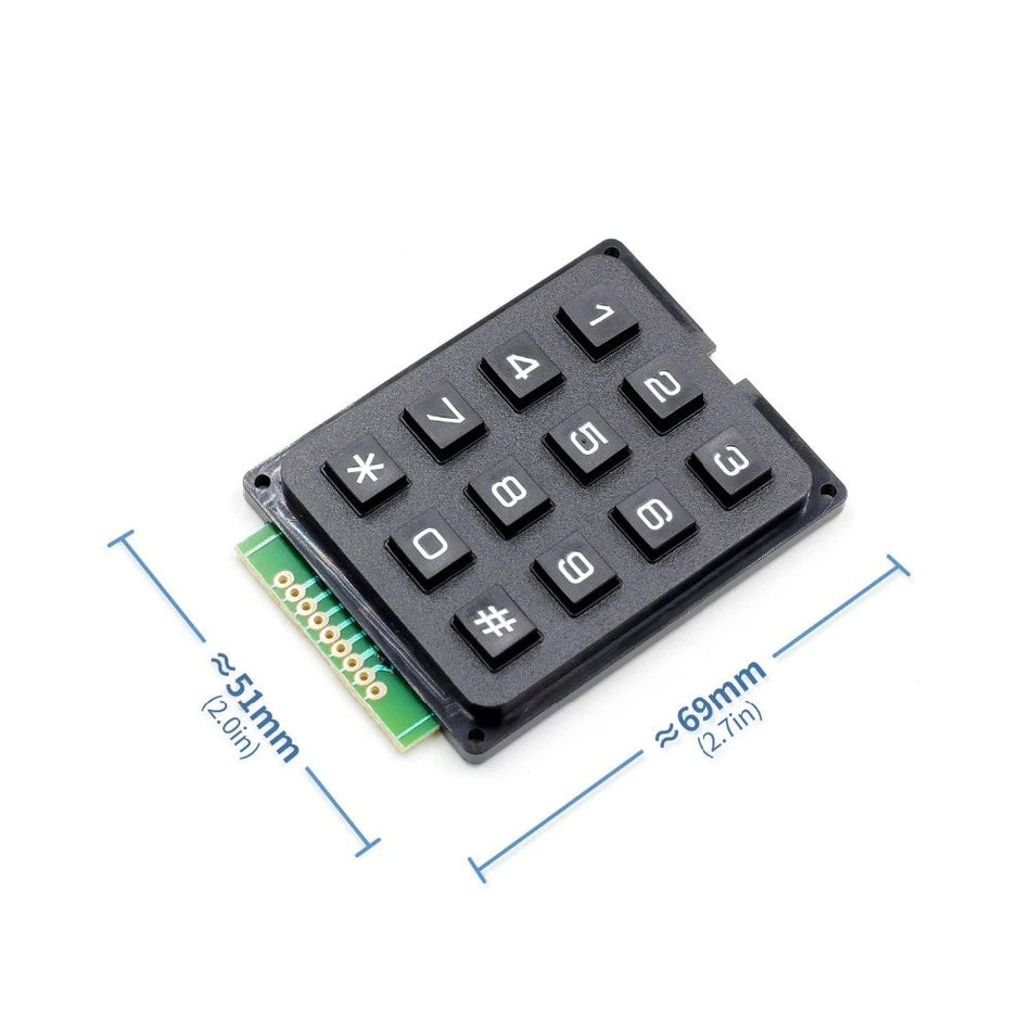 4x3 Numeric Hard Matrix Keypad
