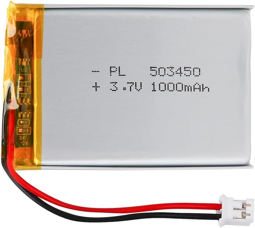3.7V 1000mAh Lithium Polymer (LiPo) Rechargeable Battery