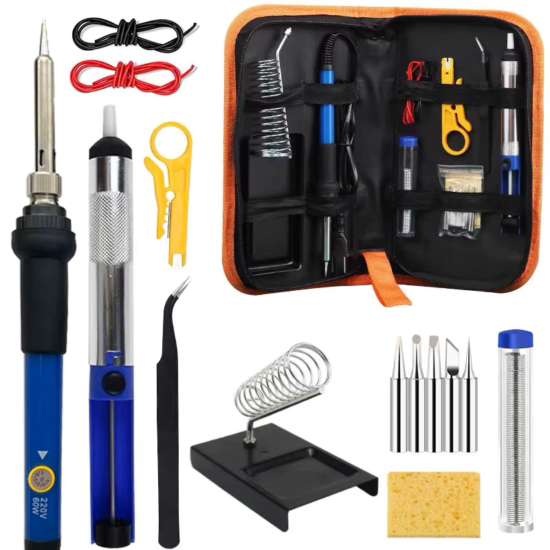 60W Adjustable Temperature Soldering Iron Kit Complete Set