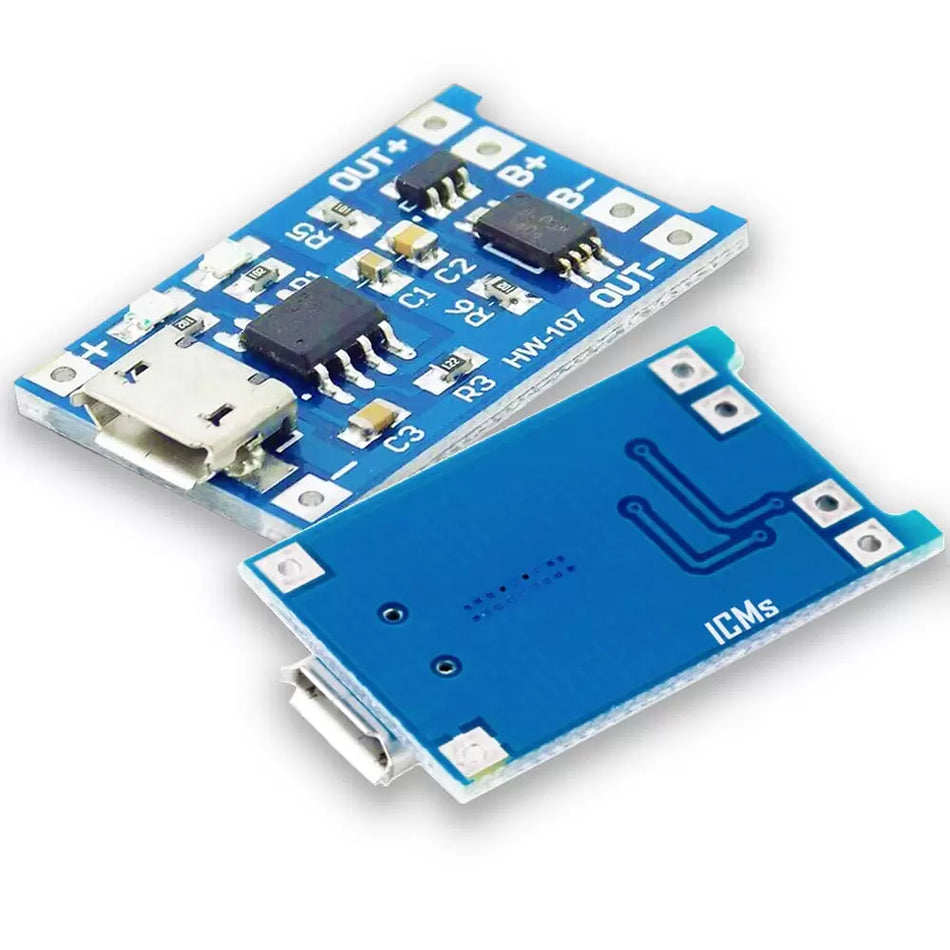 TP4056 1A Li-Ion Battery Charger Module with Protection (Micro USB)