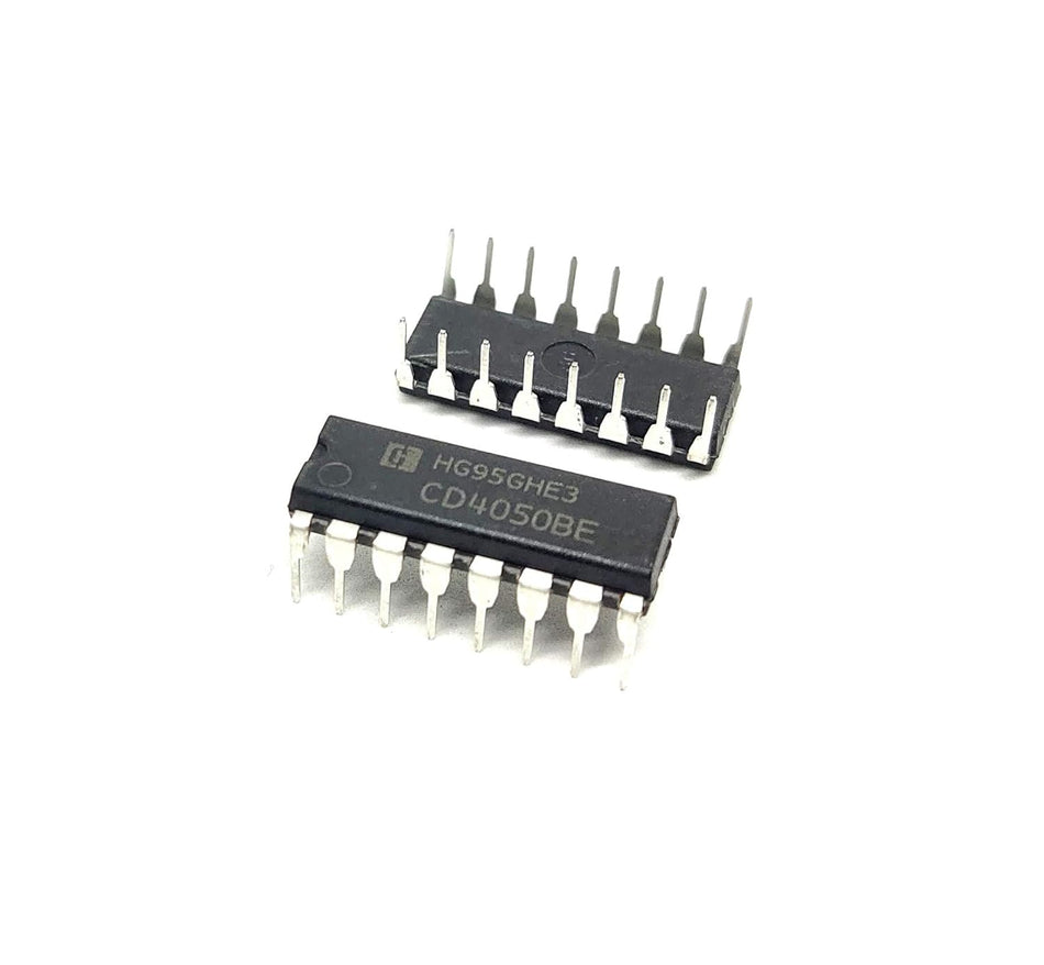 CD4050BE (Hex Non-Inverting Buffer / Logic Level Converter IC - 16-Pin DIP Package)