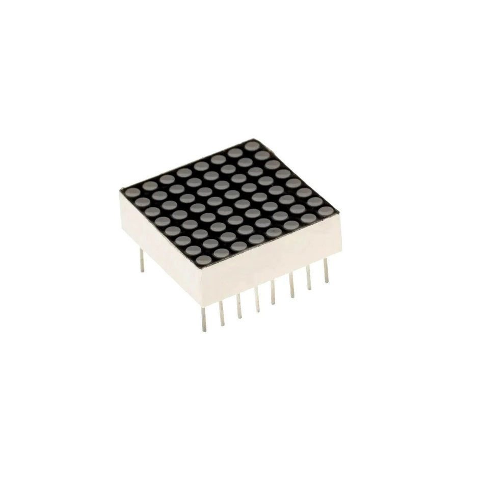 8x8 Mini Red LED Dot Matrix Display Module – 3mm LEDs, Common Cathode, 64-Pixel Matrix