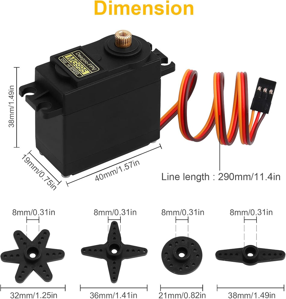 MG995 High-Speed Metal Gear Servo Motor (Standard Size)