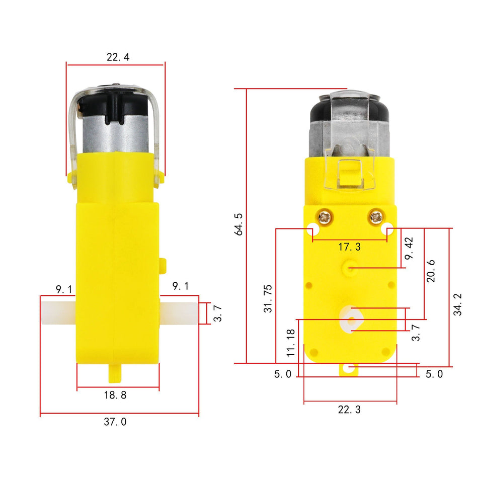 Robot Smart Car DC BO Motor 3-6V