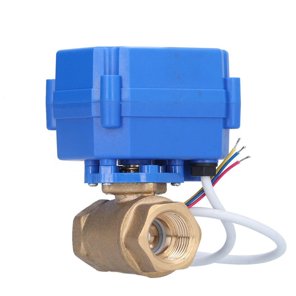 1/2" DN15 Brass Motorized Ball Valve - 12V CR02
