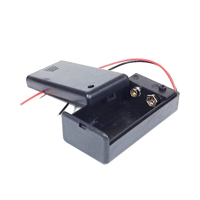 9V Battery Holder with Built-in ON/OFF Switch and Protective Cover