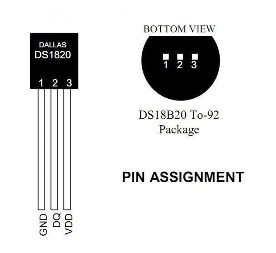 DS18B20 TO92 Digital Temperature Sensor