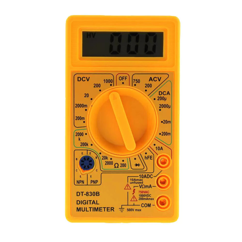 Mini DT830B LCD Digital Multimeter (Voltmeter, Ammeter, Ohmmeter, Circuit Tester)