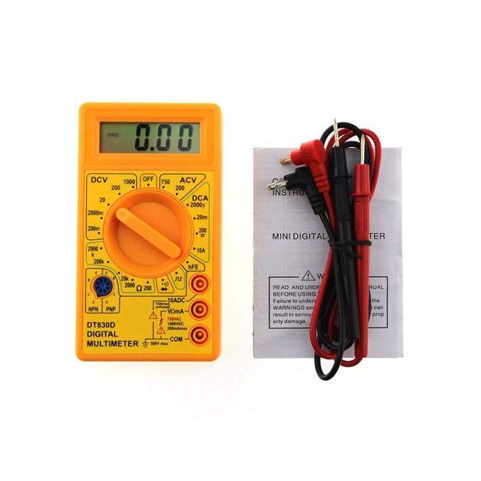 Mini DT830B LCD Digital Multimeter (Voltmeter, Ammeter, Ohmmeter, Circuit Tester)