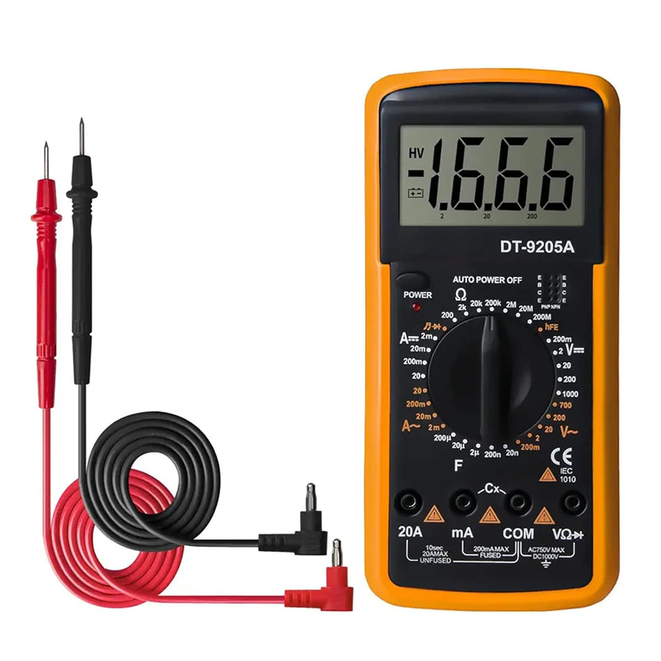 DT9205A Digital Multimeter (Voltmeter, Ohmmeter, Ammeter, Capacitance Tester)