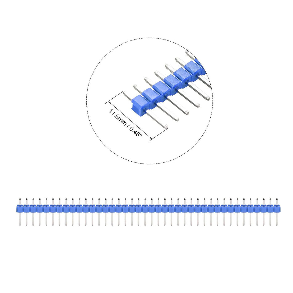 40pin 2.54mm Header Pin male Straight Blue Red White Yellow Black Green