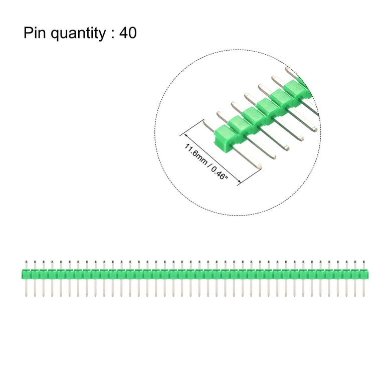 40pin 2.54mm Header Pin male Straight Blue Red White Yellow Black Green