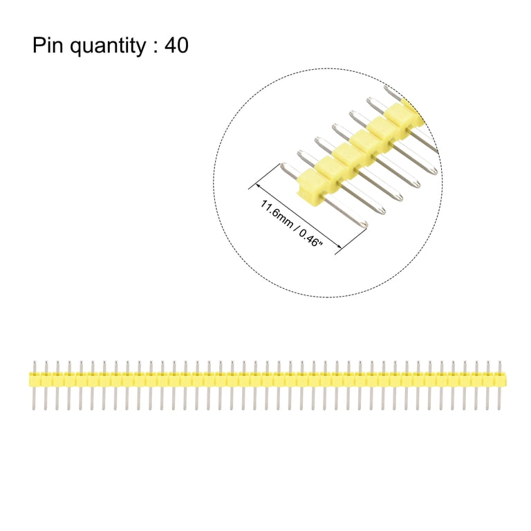 40pin 2.54mm Header Pin male Straight Blue Red White Yellow Black Green