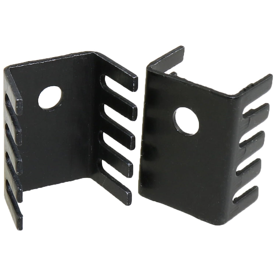 Heat Sink Aluminum U-Shaped – Black (13 × 13 × 19 mm)