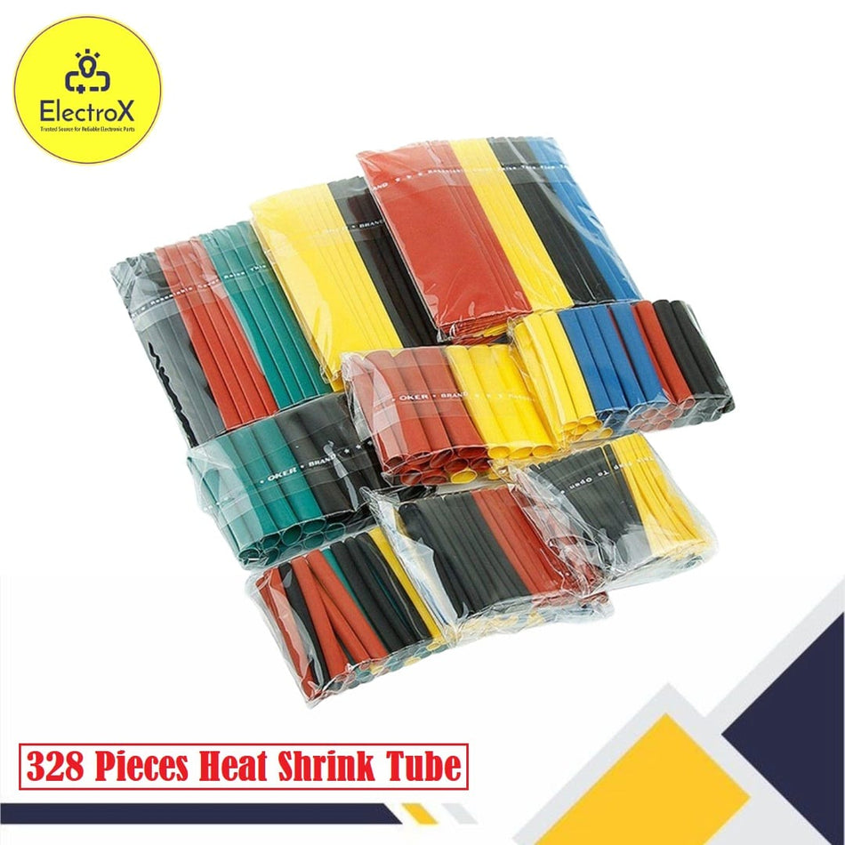 Heat Shrink Tube Mixed Color Kit 328pcs