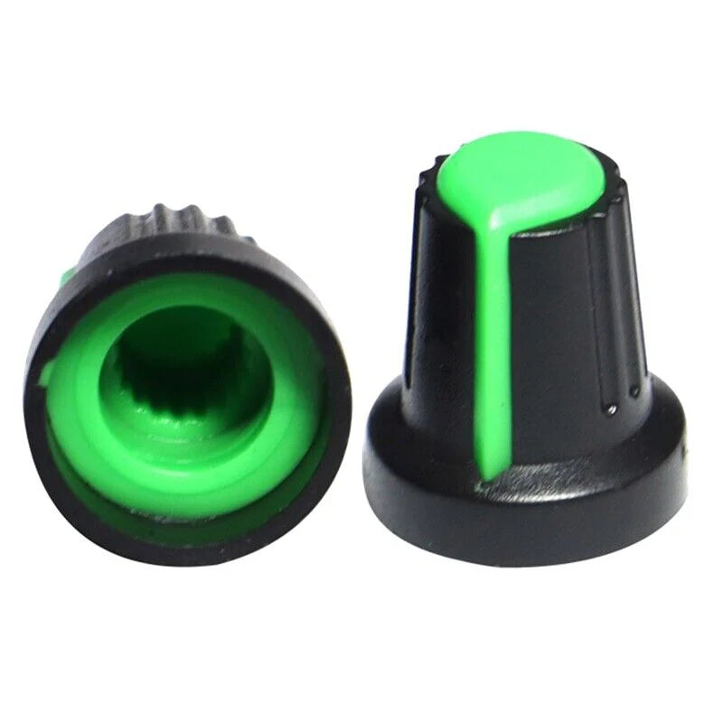 WH148 Potentiometer Rotary Knob Cap – 6mm Inner Shaft, 15×17mm, Assorted Colors