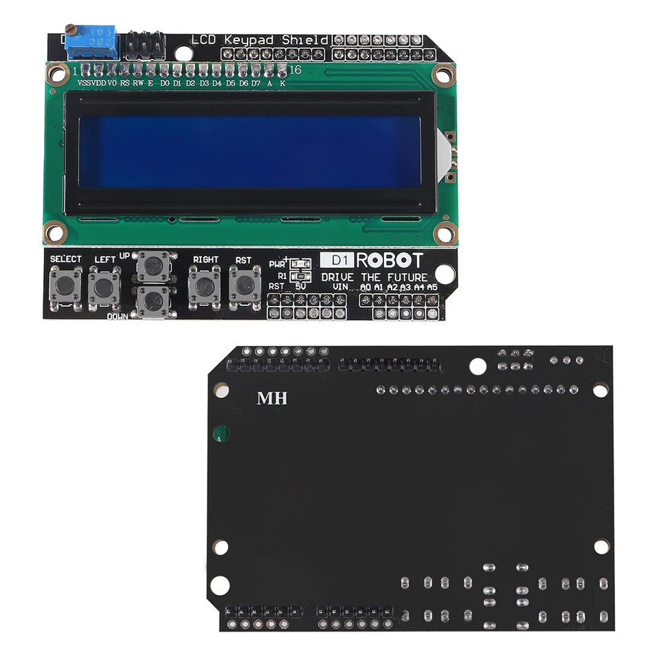 LCD1602 Keypad Shield – 16x2 LCD Display Module with Button Interface