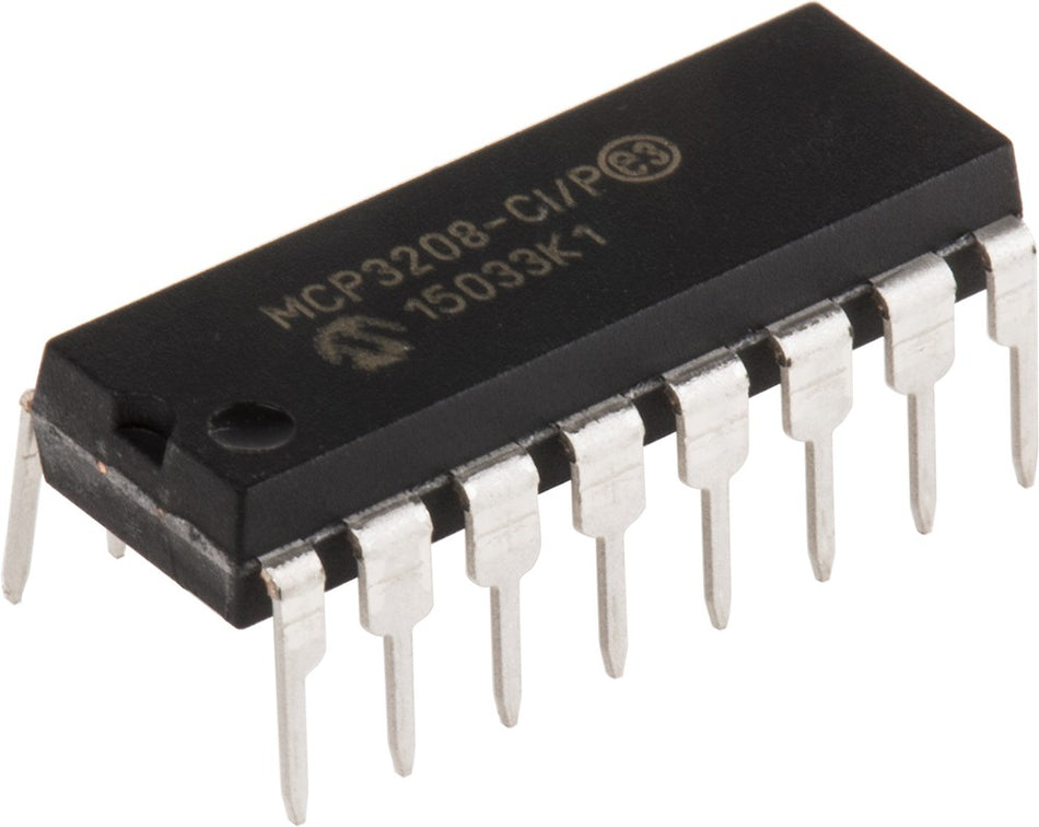 MCP3208 12-Bit 8-Channel Analog to Digital Converter (ADC) IC