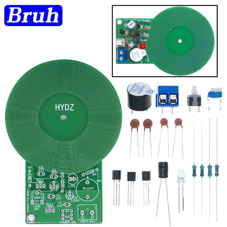 Metal Detector Scanner Unassembled Kit DC 3V-5V
