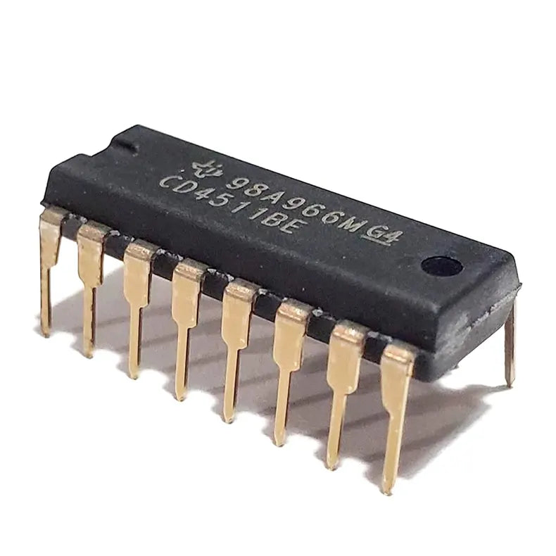 CD4511BE (BCD to 7-Segment Latch/Decoder/Driver IC - 16-Pin DIP Package)
