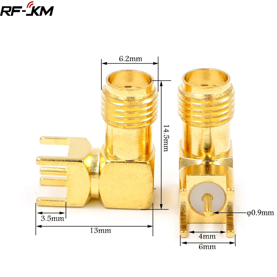 SMA PCB Mount Female Right Angle Connector