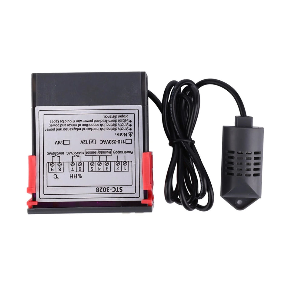 STC3028 STC-3028 Thermostat Digital Temperature and Humidity Controller 12V