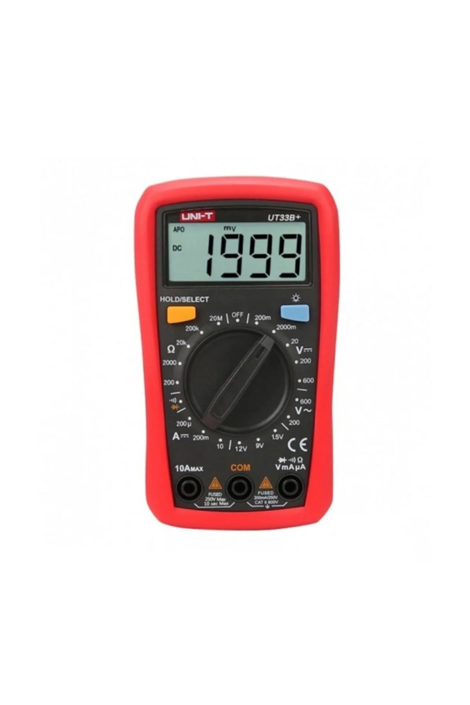 UNI-T UT33B+ Digital Multimeter with Battery Tester (Palm-Sized, 2000 Counts)