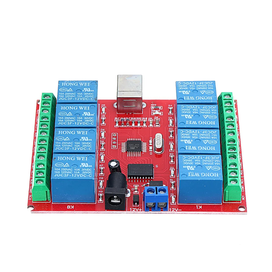 HKD 8-Channel 12V Relay USB Control Board