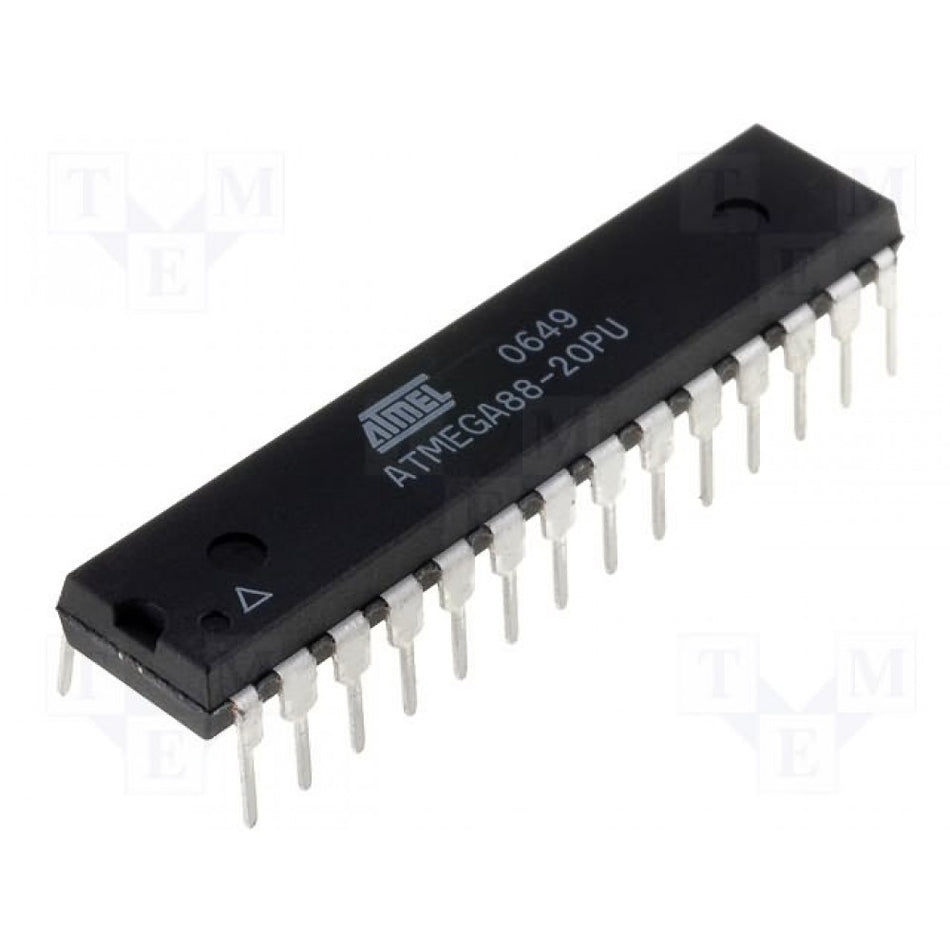 ATMEGA88-20PU (8-Bit AVR Microcontroller - 20MHz DIP-28 Package)