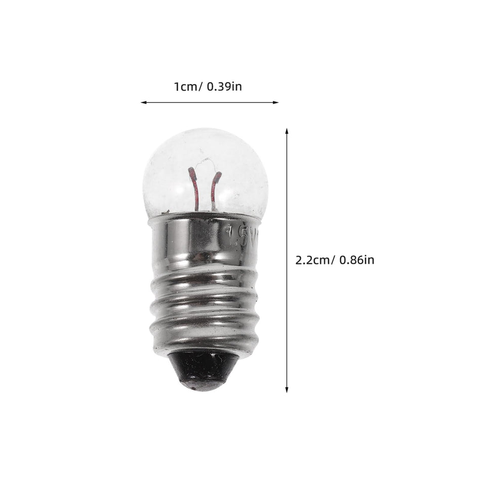 E10 Screw Base Mini Indicator Light Bulb 12V 3W