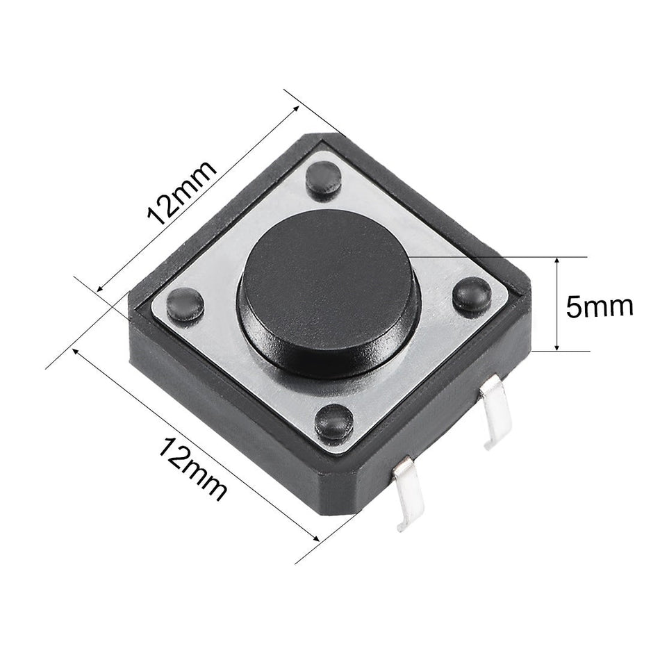 Push Button Switch – 12mm – 4 Pin Tactile / Micro Switch