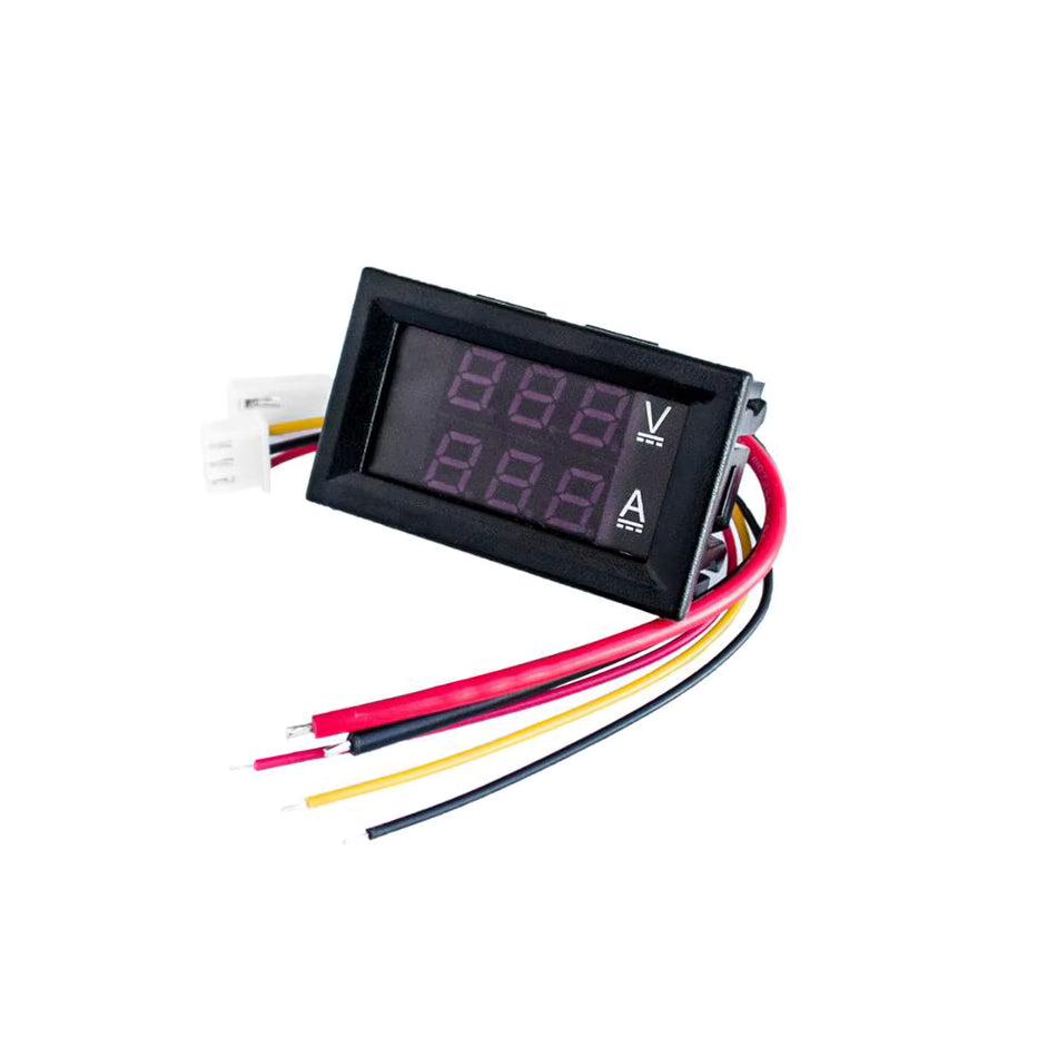 DC 100V 10A LED Panel Voltmeter Ammeter Tester Blue & Red Display