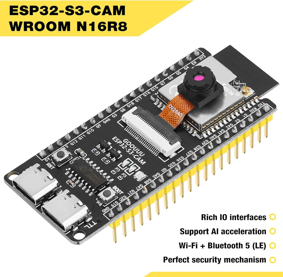 ESP32-S3-CAM OV3660 Camera Module Development Board