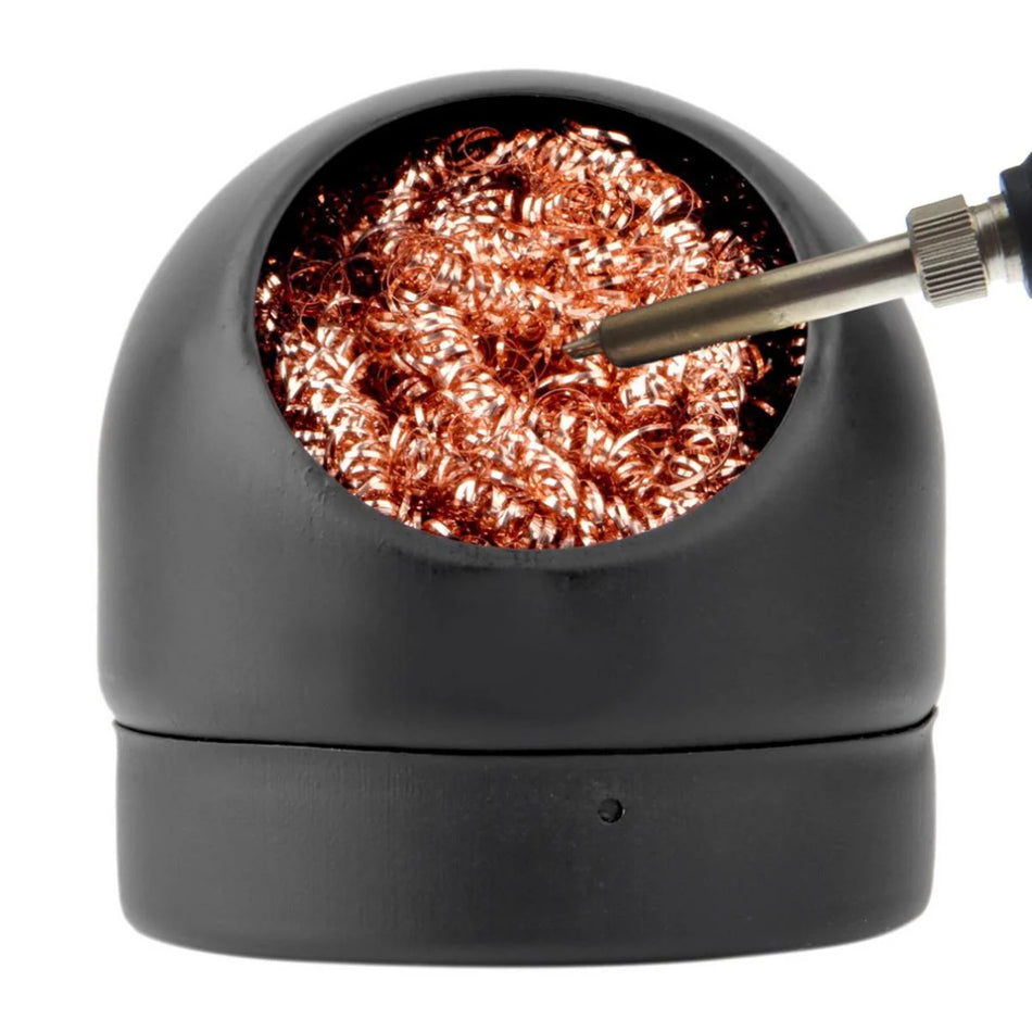 Soldering Iron Tip Cleaner with Brass Wire Cleaning Sponge & Metal Base Holder