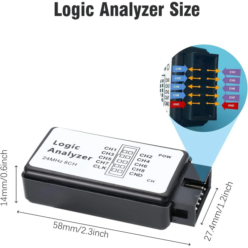USB 8CH 24MHz Logic Analyzer