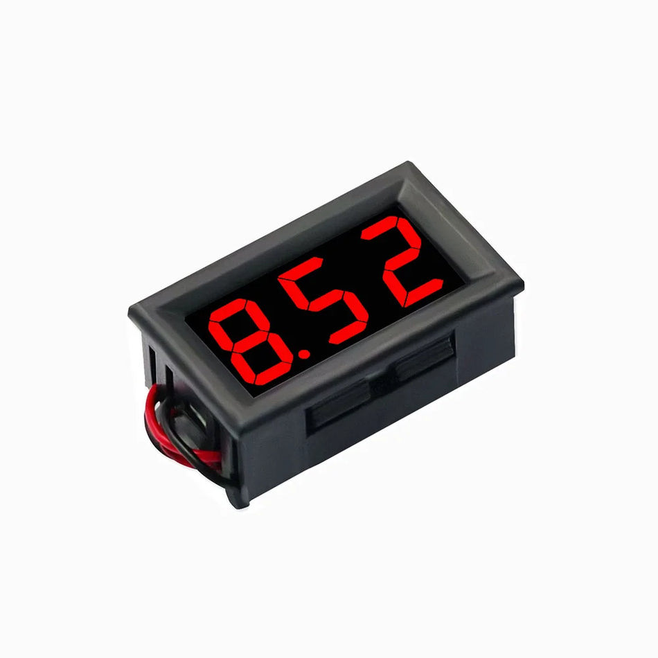 LED Digital Voltmeter 0–30V / 0–100V DC Panel Meter
