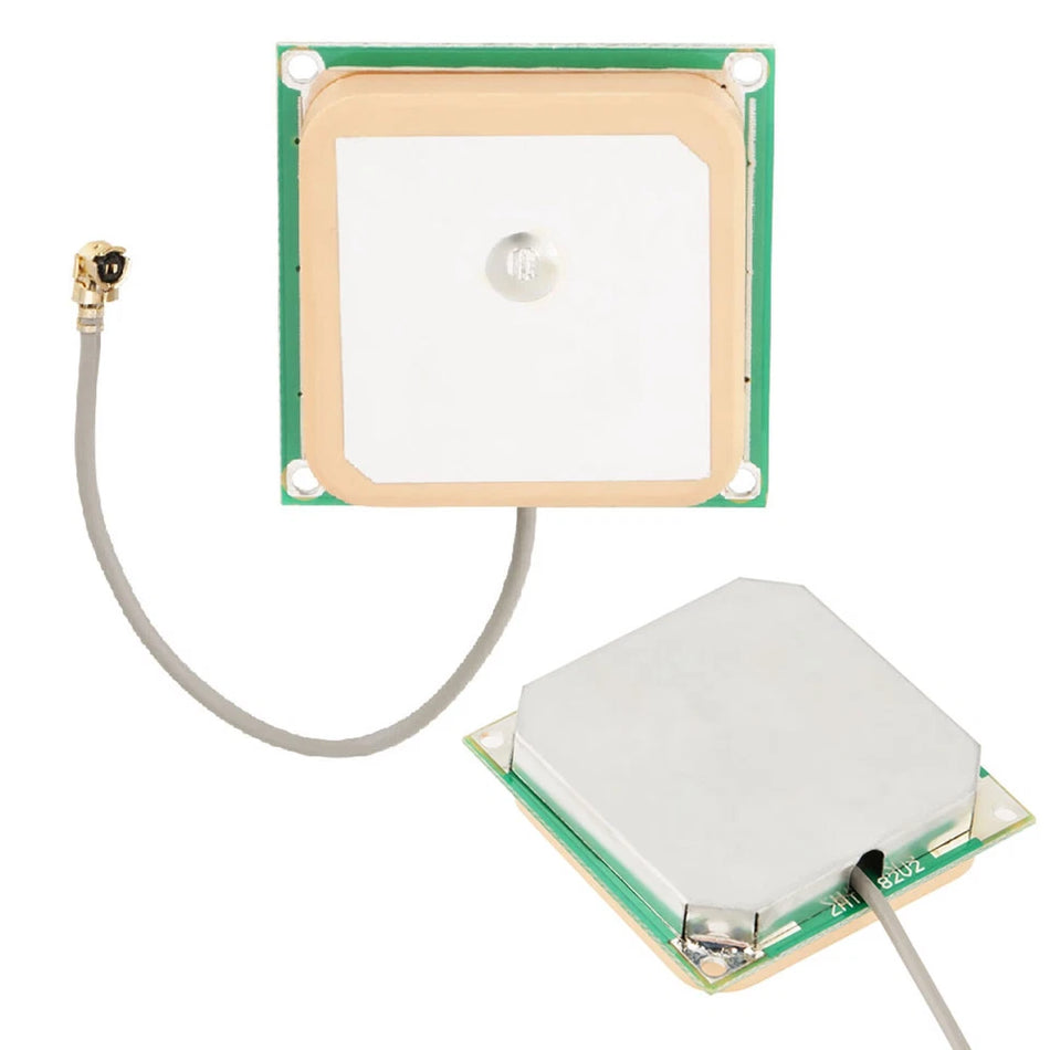 25x25x8mm Active Ceramic GPS Antenna | 28dB High Gain (5cm Cable)