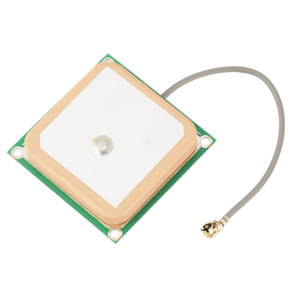 25x25x8mm Active Ceramic GPS Antenna | 28dB High Gain (5cm Cable)